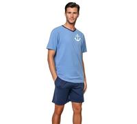 alber's - Conjunto de 2 Piezas | Pijama de Verano para Hombre con Camiseta con Estampado de Manga Corta y Pantalones Cortos a Juego, Algodón Elástico | Fantasía 2 | XL