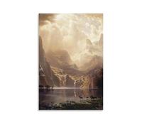 Albert Bierstadt Among The Sierra Nevada, pinturas decorativas impermeables y resistentes a las manchas, pósteres de alta definición, adecuados para múltiples escenarios en salas de estar, dormitorios