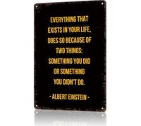 Albert Einstein Letrero De Lata Divertido Cartel De Metal Resistente Y Duradera Placa Metálica para Salón Aire Libre Pub 20X30Cm