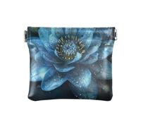 Albert Einstein's Face - Monedero de cuero mini joyero, bolsa de cambio casual para uso diario, Loto azul, Talla única, Loto azul