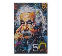 Albert Einstein's Face Puzzle de 500 piezas, rompecabezas para adultos y familias encajan perfectamente