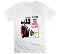 Albert King's Born Under A Bad Sign 1967 - Camiseta para hombre, color blanco, blanco, XL