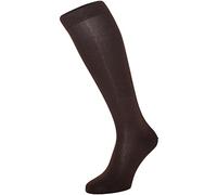 ALBERT KREUZ calcetines hasta la rodilla para hombre de algodón con interior de cachemir - un par marrón 39-41