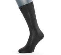 ALBERT KREUZ calcetines negros de lujo para hombre de 98% seda, 42-44