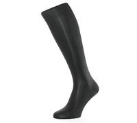 ALBERT KREUZ calcetines negros hasta la rodilla de lujo para hombre de 98% seda, 42-44