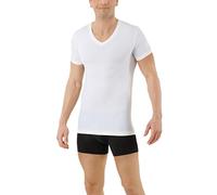ALBERT KREUZ Hombre Camiseta Interior técnica Coolmax®-Algodón Cuello en v Mangas Cortas Blanco M
