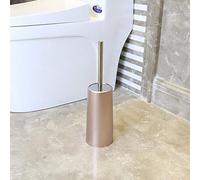 Alberta Cepillo Inodoro Juego de cepillos de baño Dorado para baño Instalación Gratuita en el Piso WC Pelo Suave sin portaescobillas de ángulo Muerto-Oro Rosa