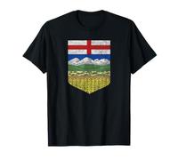 Alberta Escudo DE Armas Bandera Canadiense Edmonton Calgary Camiseta
