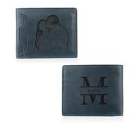 ALBERTBAND Cartera Hombre Cuero Personalizada con Nombre Foto Día del Padre Cumpleaños Aniversario Regalo Abuelo Papá Hijo Esposo Billetera (G-2)