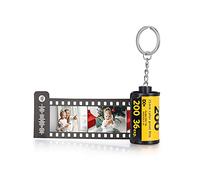 ALBERTBAND Llavero Personalizado con Foto Película Álbum Llavero Novedad DIY 5/8/10/15/20 Fotos Regalo Navidad Aniversario Cumpleano para Familia Mujer Amigo (Código de Spotify-10pcs)