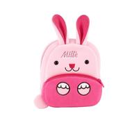 ALBERTBAND Mochila Personalizada Infantil para Niños Niñas con Nombre Mochila de Peluche Animal para Guardería y Preescolar Mochila Pequeña con Tirantes Ajustables