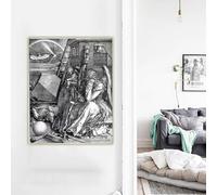 Alberto Durero "Melancolía", famosa obra de arte, impresión sobre lienzo, pintura al óleo, decoración para el hogar, sala de estar, 70 x 100 cm, sin marco