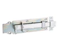 Alberts 116798 Cerrojo porta-candados, Recto, con maneta plana y cerradero fijado, Galvanizado, pasivado con capa gruesa, Pletina 200 x 64 mm