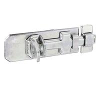 Alberts 123079 Cerrojo porta-candados de seguridad, Con maneta plana y cerradero fijado, Galvanizado, pasivado con capa gruesa, Pletina 120 x 45 mm