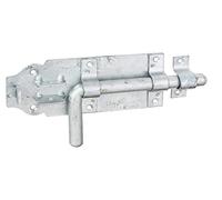 Alberts 124366 Perno perno, con mango redondo y lazo adjunto, galvanizado en caliente, chapa 180 x 70 mm, perno Ø 16 mm, longitud total 230 mm