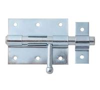 Alberts 137038 Perno perno, con mango redondo y presilla adjunta, galvanizado azul, placa 80 x 63 mm, perno Ø 11,5 mm, longitud total 116 mm