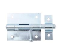 Alberts 137298 Cerrojo para cajas, Con maneta redonda y cerradero fijado, Galvanizado en azul, Pletina 70 x 57 mm, Ø del perno 9,5 mm, Longitud total 100 mm