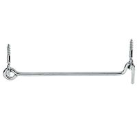 Alberts 204471 Gancho para tormentas, con cantoneras u ojales, galvanizado azul, longitud 198 mm, gancho Ø 6 mm