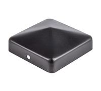 Alberts 205676 Tapa de poste para postes de madera, forma plana, negro, 70 x 70 mm