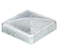 Alberts 205843 Tapa de poste para postes de madera | forma plana | galvanizado en caliente | 90 x 90 mm