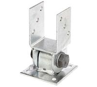 Alberts 208707 Anclaje para postes con parte superior móvil, Para atornillar, Galvanizado en caliente, Anchura de apertura 71 mm
