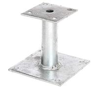 Alberts 210823 Anclaje para postes, Para atornillar, Galvanizado en caliente, 150 x 150 mm, Longitud del tubo 150 mm
