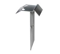 Alberts 210854 Tope para pórtico, para martillar o empotrar en hormigón, Galvanizado en Caliente, 125 x 47 mm