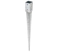 Alberts 211295 Anclaje para enterrar, Para postes de madera cuadrados y redondos, Galvanizado en caliente, 71 x 71 mm, Longitud total 900 mm