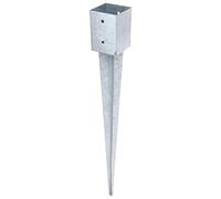 Alberts 211318 Anclaje para enterrar, Para postes de madera cuadrados y redondos, Galvanizado en caliente, 101 x 101 mm, Longitud total 900 mm