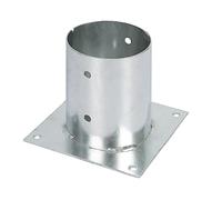 Alberts 211806 Anclaje sobre base, Para postes de madera cuadrados y redondos, Galvanizado en caliente, Ø121 mm