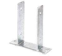 Alberts 212810 Anclaje para postes en forma de U, Para atornillar, Galvanizado en caliente, Anchura de apertura 101 mm