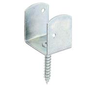 Alberts 213374 Soporte para valla de zarzo en forma de U, en varios diseños, pasivado con capa gruesa, altura total 83 mm