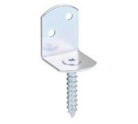 Alberts 213442 Soporte para valla de zarzo en forma de L, en varios diseños, galvanizado, pasivado con capa gruesa, altura total 83 mm