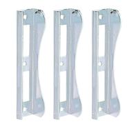 Alberts 215132 Tope para puertas con cerradura de embutir | para marcos de aprox. 37 mm de grosor | galvanizado, pasivado de capa gruesa | 37 x 181 mm | Juego de 3