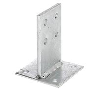 Alberts 215538 Anclaje en forma de T para postes, Para atornillar o empotrar en hormigón, Galvanizado en caliente, Tamaño de la base de fijación 130 x 80 mm