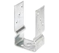Alberts 217617 Anclaje para postes de forma U, Para atornillar o empotrar en hormigón, Galvanizado en caliente, Anchura de apertura 81 mm