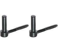 Alberts 306625 Gozne para atornillar, En forma de J, con roscado cortado, Barniz de inmersión negro, Ø del entre eje 14 mm, Longitud 105 mm (Paquete de 2)