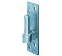 Alberts 306809 Abrazadera en la placa, Forma del sur de Alemania con gancho DI o DII, Galvanizado en azul, Ø del entre eje 14 mm, Pletina 130 x 40 mm