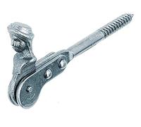 Alberts 307127 Tope de postigos cabeza de pastora, Para atornillar o empotrar, Galvanizado en azul, 126,5 mm