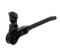 Alberts 307714 Tope de postigos cabeza de pastora, Para atornillar o empotrar, Barniz de inmersión negro, 128,5 mm