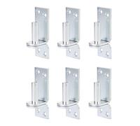 Alberts 311056 Clavijas sobre placa, en los modelos con gancho DI o DII, galvanizado, pasivado de capa gruesa, diámetro de mandril: 13 mm, placa de 100 x 35 mm, juego de 6 unidades