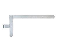 Alberts 312923 Pernio Angular de pórtico | En los Modelos para pórticos, Puertas de Garaje y pórticos con Marco | Galvanizado en Caliente | Ø del Pasador 20 mm | Tamaño 400 x 800 mm