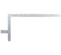 Alberts 313128 Bisagra Angular de Puerta, en Las Versiones para Puertas, Puertas de Garaje y Puertas con Marco, galvanizada, Capa Gruesa pasivada, Rollo Ø16 mm, tamaño 400 x 800 mm
