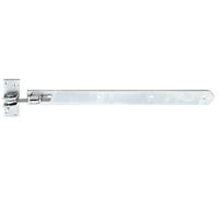 Alberts 318253 Pernio, Recto, extremidad redondeada, ajustable en 30 mm, Galvanizado, pasivado con capa gruesa, 460 x 40 mm