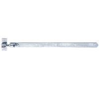 Alberts 318260 Pernio, Recto, extremidad redondeada, ajustable en 30 mm, Galvanizado, pasivado con capa gruesa, 660 x 40 mm