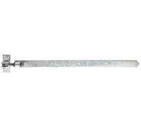 Alberts 318284 Pernio, Recto, extremidad redondeada, ajustable en 30 mm, Galvanizado en caliente, 660 x 40 mm