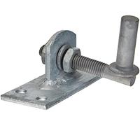 Alberts 318758 Gozne para atornillar, Ajustable en 20 mm, Galvanizado en caliente, Ø del entre eje 13 mm, Pletina 100 x 40 mm