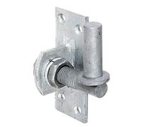 Alberts 318765 Gozne para atornillar, Ajustable en 20 mm, Galvanizado en caliente, Ø del entre eje 16 mm, Pletina 100 x 40 mm