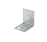 Alberts 331481 Pletina de ángulo perforada, Galvanizado Sendzimir, 60 x 60 x 50 mm