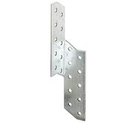 Alberts 333997 Escuadra asimétrica, A la derecha, Galvanizado Sendzimir, 32 x 32 x 170 mm